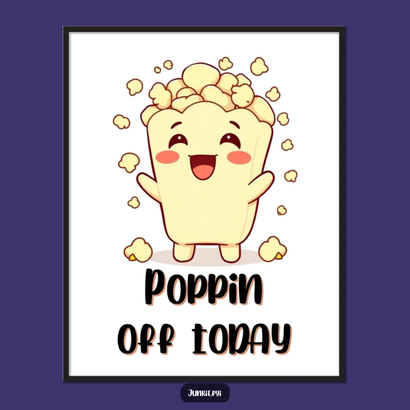Funny Popcorn Art Print: A Hilarious Shower of Snack Happiness
