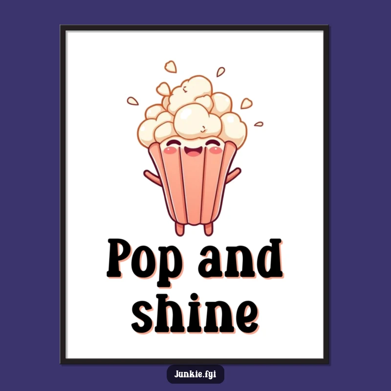 Funny Popcorn Burst Poster: Add Energetic Art to Your Walls, Great Funny Gift
