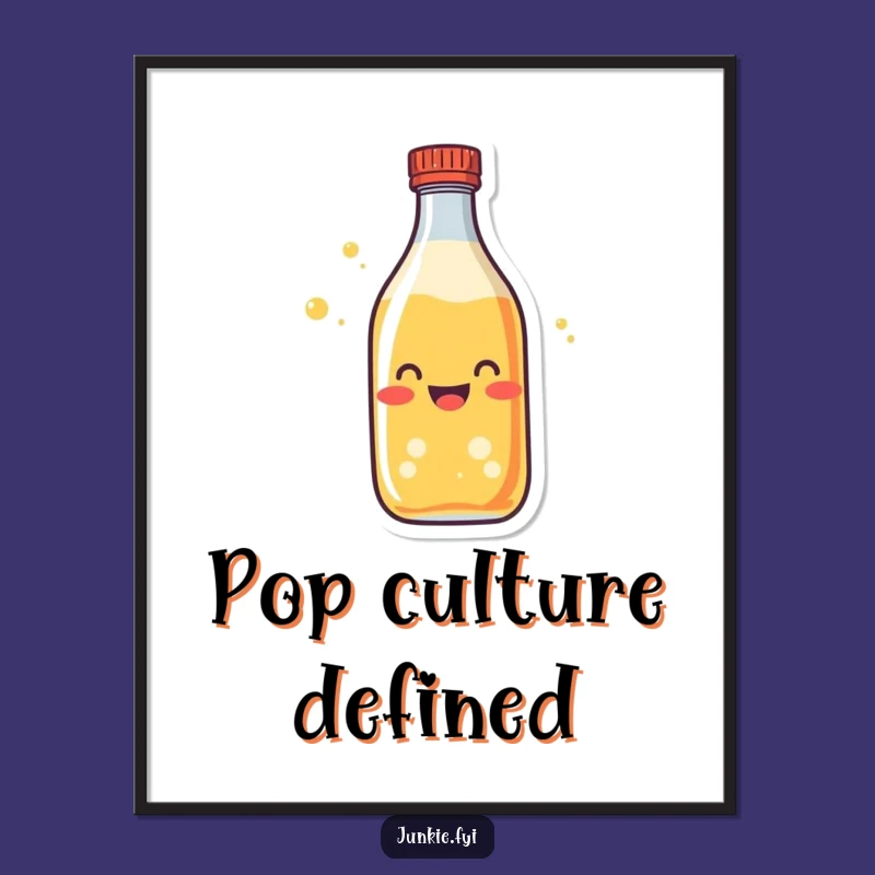 Funny Soda Bottle Poster: Brighten Your Walls with This Exciting Art