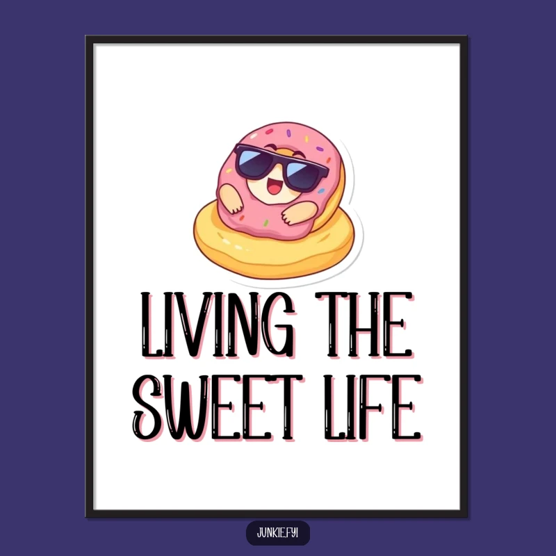 Funny Donut Chip Lounge Poster: Add Cool Vibes to Your Walls