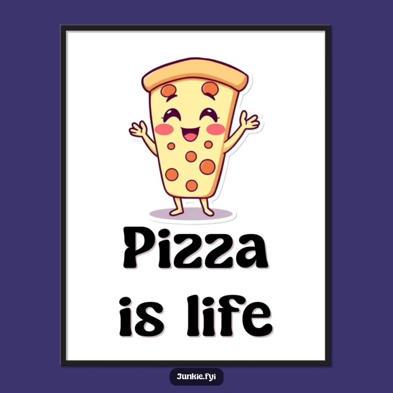 Funny Pizza Poster: Decorate Your Space with Jazzy Slice Art