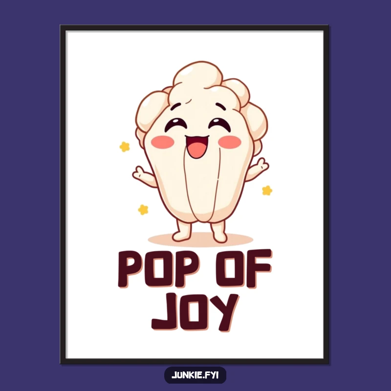 Funny Popcorn Art Print: A Burst of Joyful Wall Decor
