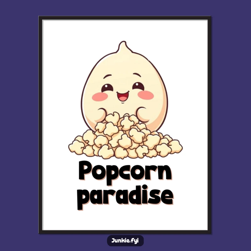 Funny Popcorn Muncher Poster: Snack-tastic Wall Art, A Hilarious Funny Gift