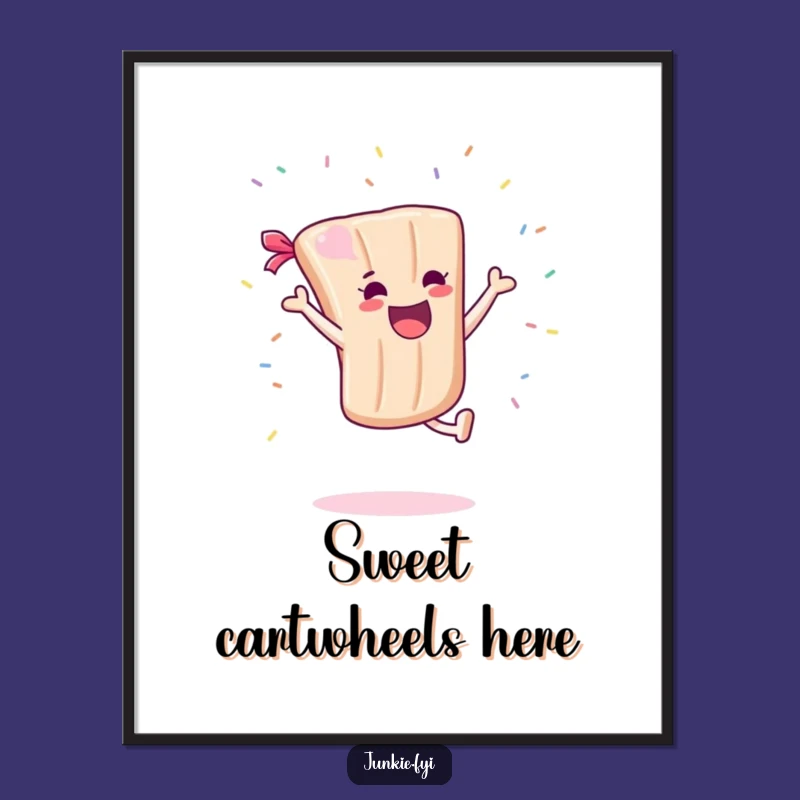 Funny Candy Cartwheel Poster: Hilarious Sweet Art for Your Walls