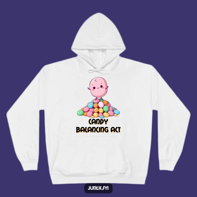 Cozy Funny Macaron Hoodie: Sweetly Balanced Style, The Ultimate Funny Gift