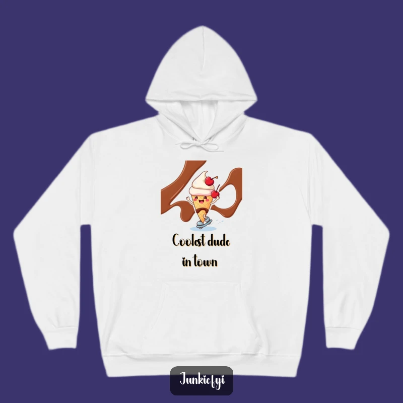 Cozy Funny Ice Cream Skating Hoodie: Warmth Meets Sweet, Hilarious Style