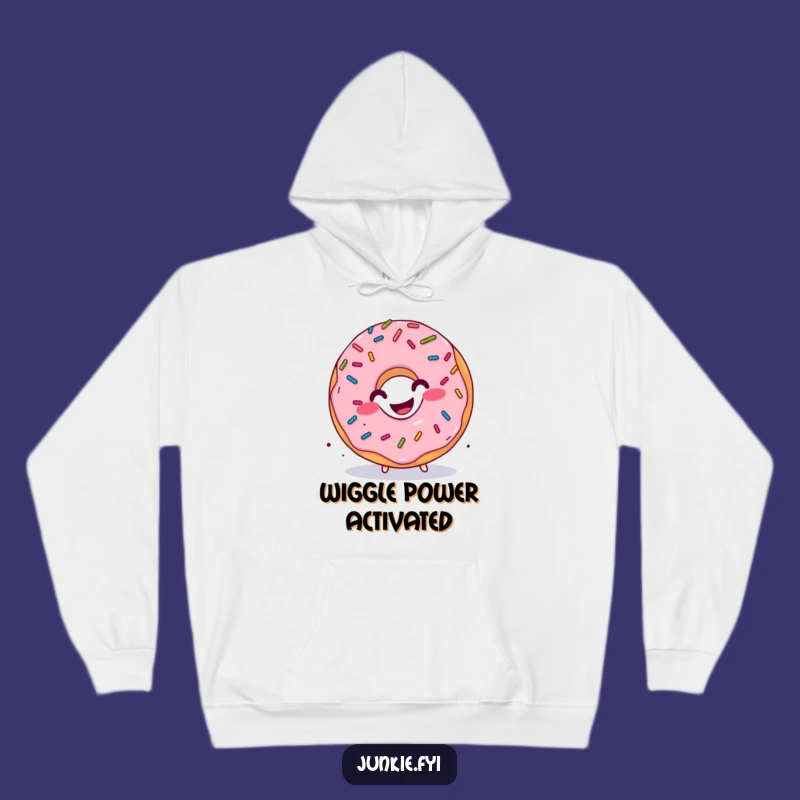 Cozy Funny Donut Wiggle Hoodie: Hilarious Sprinkle Character, Perfect Warm Funny Gift