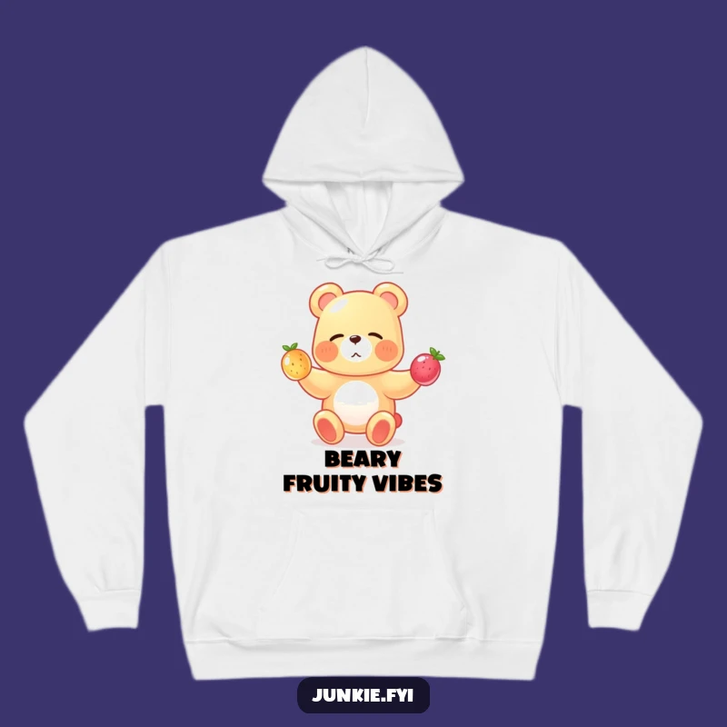 Cozy Funny Gummy Bear Juggling Hoodie: Snuggle with Sweet Humor, Perfect Funny Gift