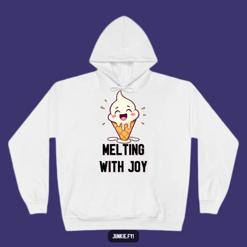 Cozy Funny Melting Ice Cream Cone Hoodie: Sweet Comfort & Joy