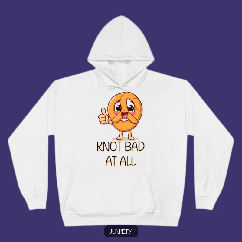 Cozy Funny Thumbs Up Pretzel Hoodie: Warmth & Positive Vibes