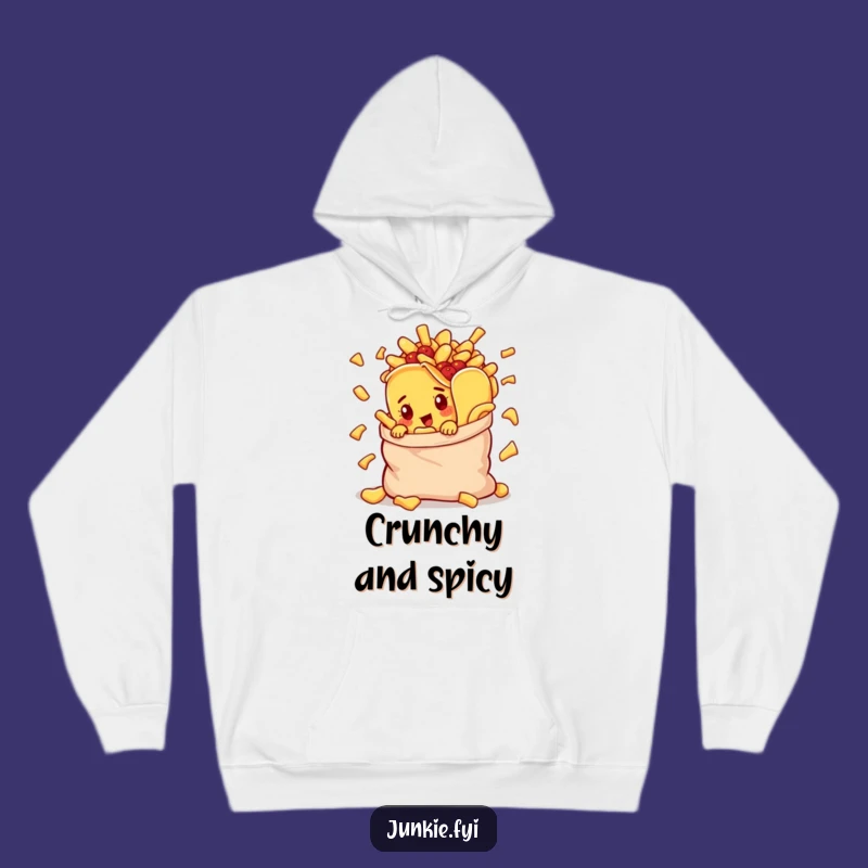 Funny Curious Taco Hoodie: Cozy Chip Bag Sweatshirt, Foodie Gift