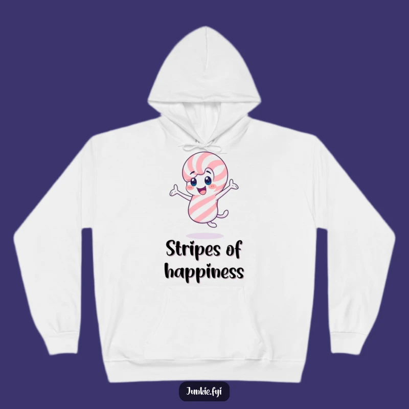 Funny Candy Cane Twirling Hoodie: Cozy Festive Character Gift
