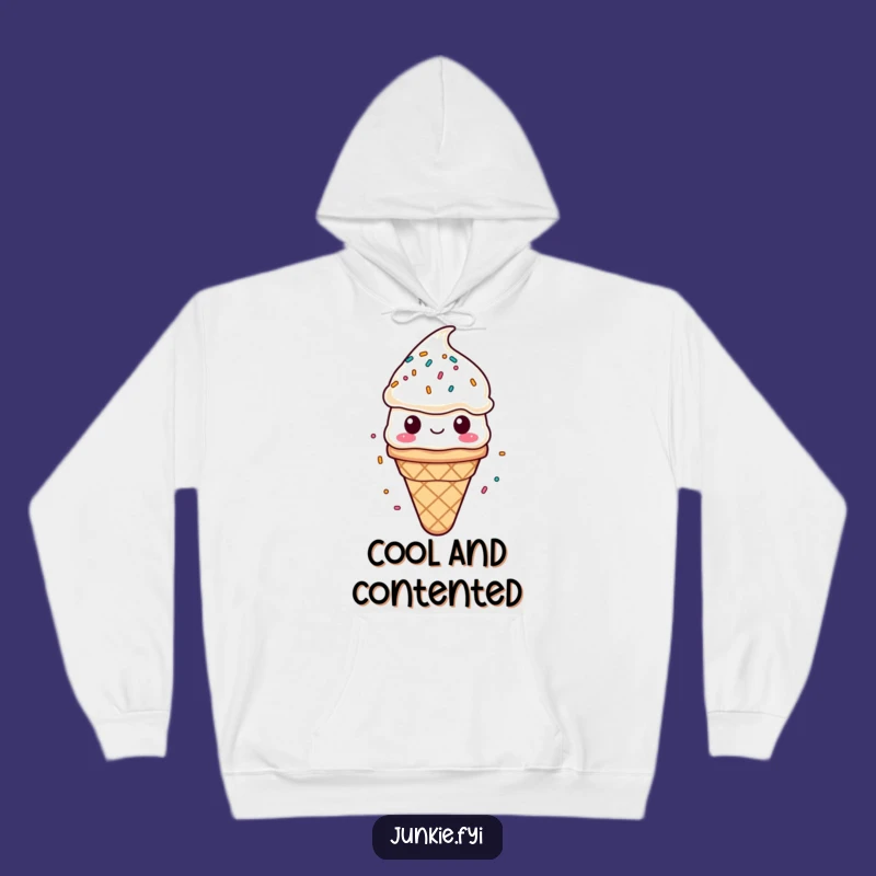Funny Ice Cream Hoodie - Cozy Contentment with Sprinkles Gift