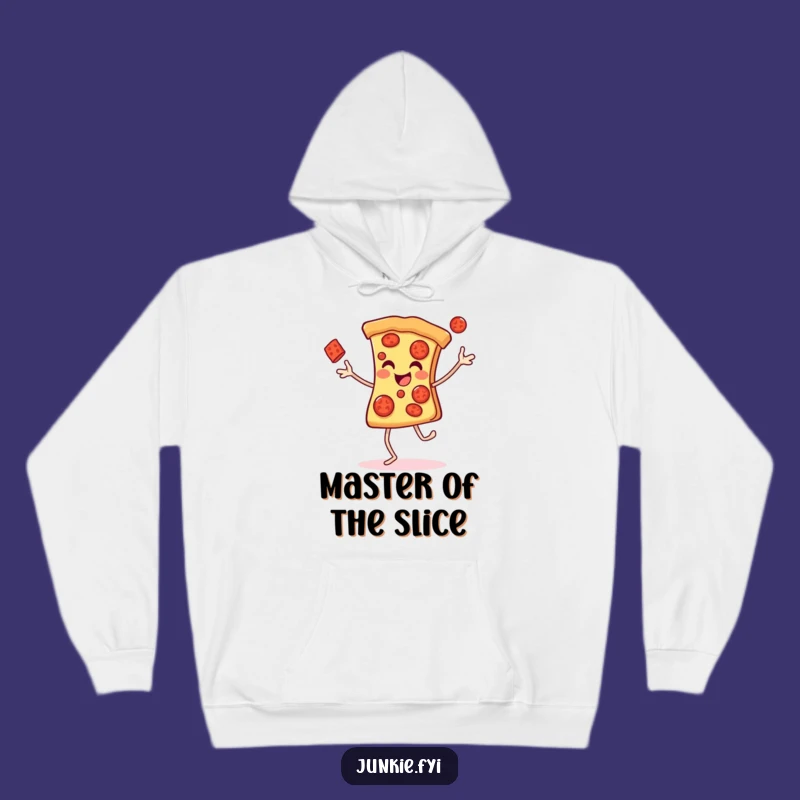 Funny Pizza Juggling Hoodie: Cozy Slice Character, Warm Humorous Gift for Pizza Fans!