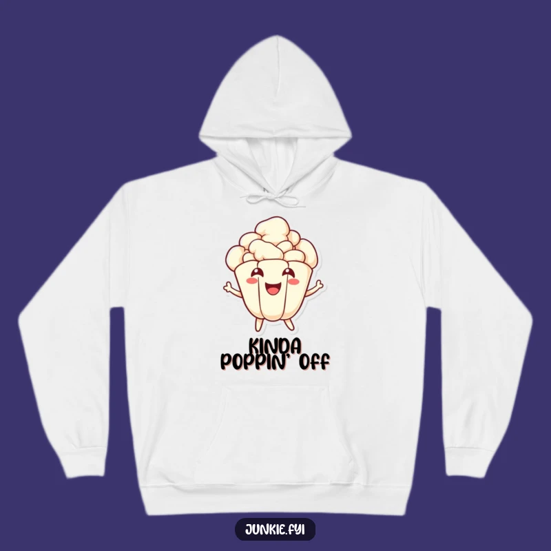 Funny Popcorn Hoodie: Cozy Energy with this Popping Character