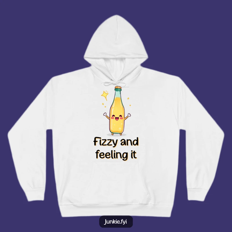 Funny Soda Bottle Fizz Hoodie - Cozy Celebration Wear