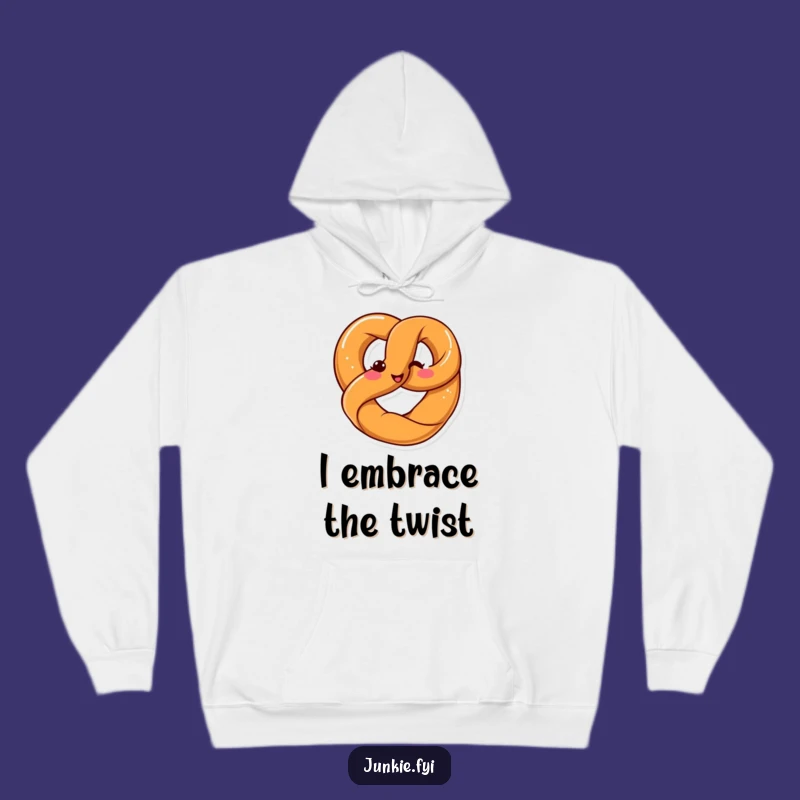 Cozy Funny Kawaii Pretzel Twist Hoodie: Twisted Comfort - Warm Gift