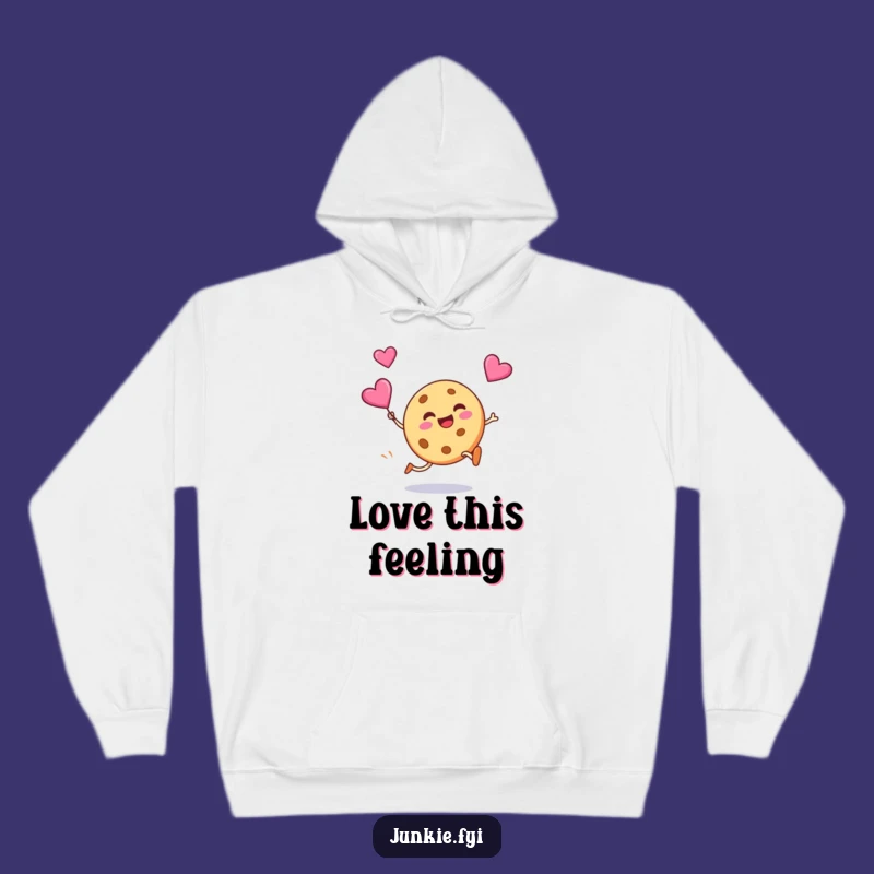 Funny Cookie Candy Heart Hoodie - Cozy & Sweet Gift for Playful People