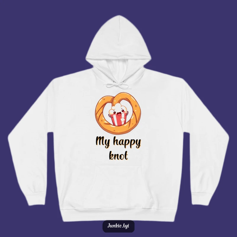 Funny Pretzel Popcorn Hoodie: Cozy Up with Snack Joy, Perfect Gift