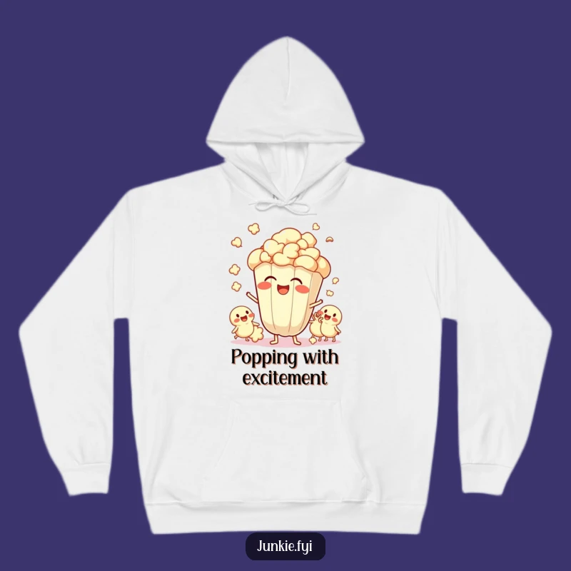 Cozy Funny Popcorn Hoodie: Kernels' Pop Party, The Ultimate Funny Gift