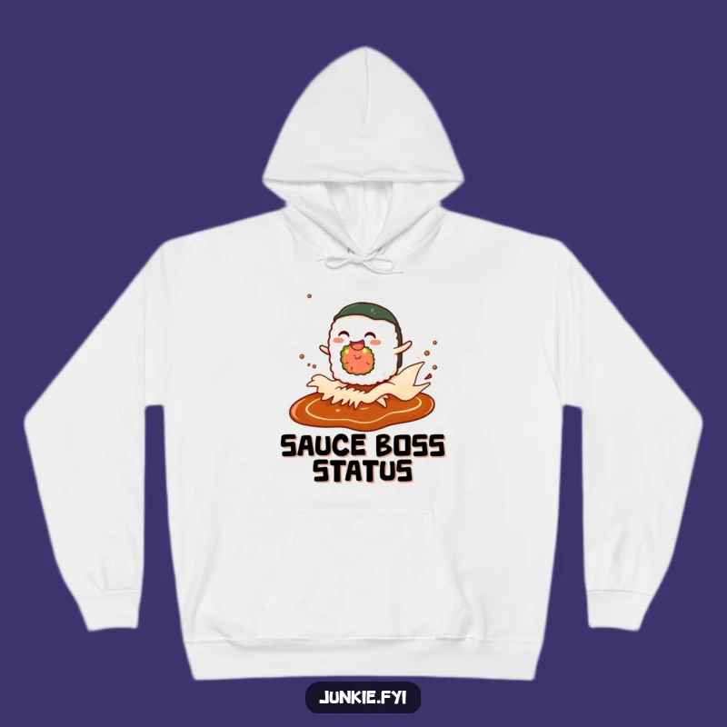 Funny Sushi Wave Hoodie: Cozy Giggling Roll Sweatshirt, Foodie Gift