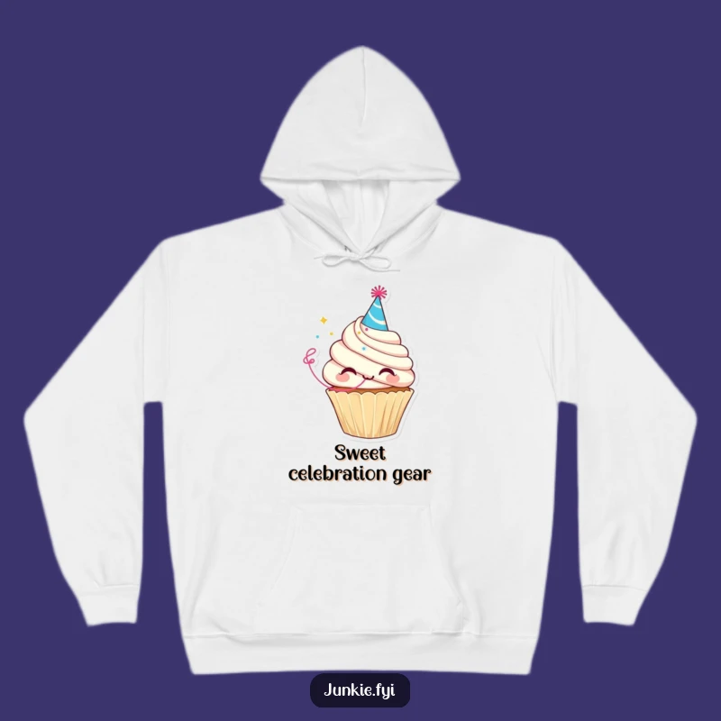 Funny Cupcake Party Hoodie: Cozy Hat Character Sweatshirt, Celebration Gift