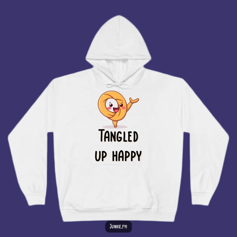 Funny Happy Pretzel Cartwheel Hoodie - Cozy Up with Twisty, Hilarious Fun!