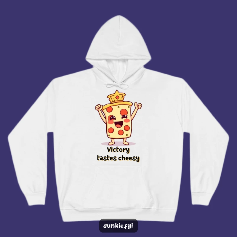 Cozy Funny Pizza Slice Hoodie: Cheesy Victory Celebration, The Ultimate Funny Gift