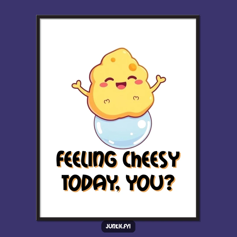 Cheese Puff Float Free Printable Art - Silly Downloadable Wall Decor!