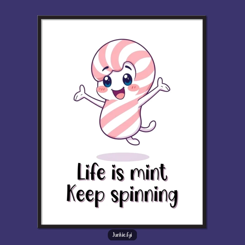 Funny Free Printable Candy Cane Wall Art: Twirl Joy Downloadable Decor