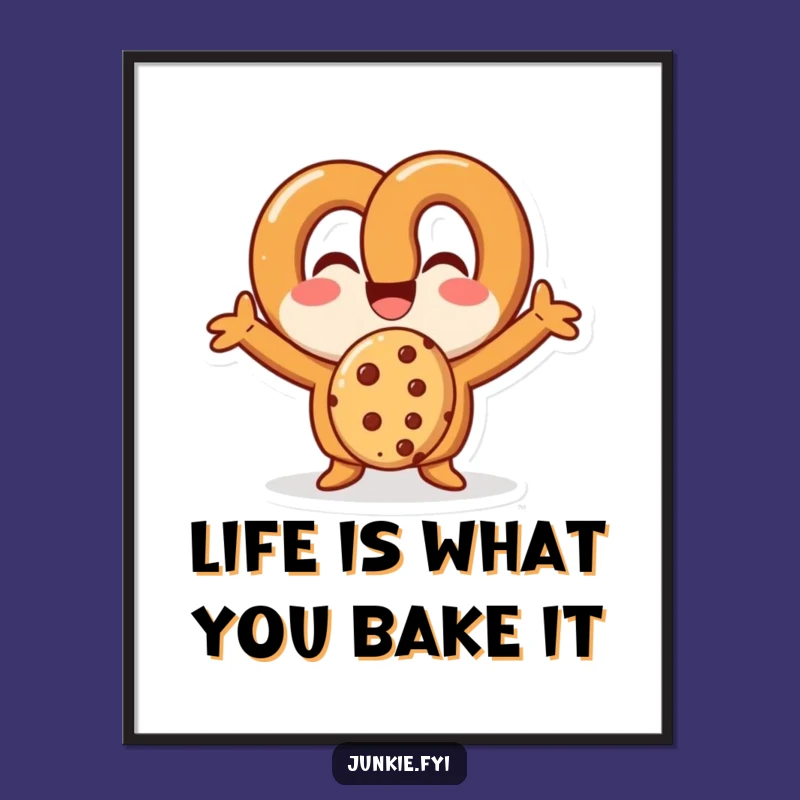 Funny Free Printable Wall Art: Glee Pretzel Cookie Devour Downloadable Art Gift