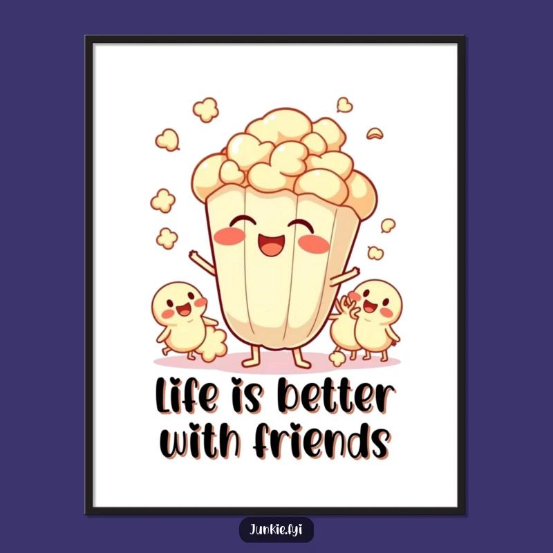 Funny Free Printable Wall Art: Popcorn Kernel's Joyful Pop Decor!