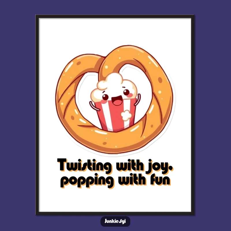 Joyful Pretzel Art Print: Free Printable Snack Twist Downloadable Decor