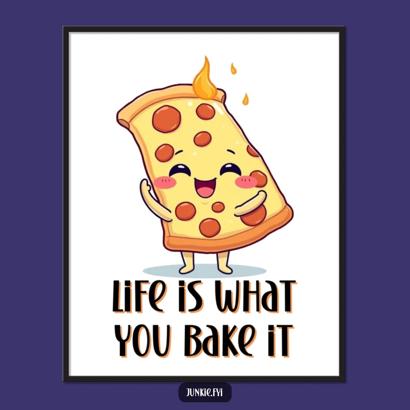 Funny Free Printable Wall Art: Pizza Food Character Hug - Downloadable Kitchen Decor!