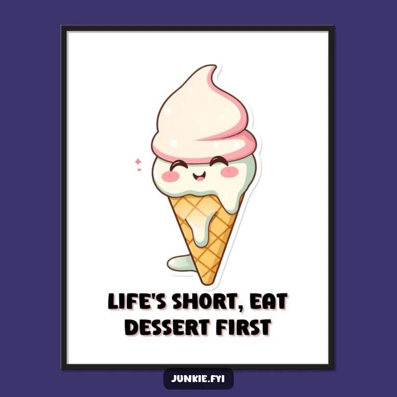 Free Printable Ice Cream Cone Art - Funny Downloadable Decor for a Sweet Space!