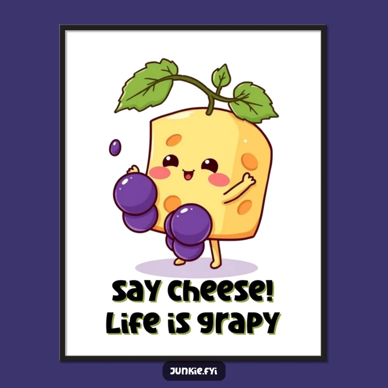 Funny Free Printable Kawaii Cheese Art - Hilarious Downloadable Wall Decor!