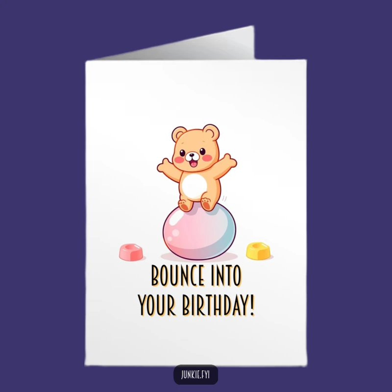 Funny Gummy Bear Birthday Free Printable Card - Bouncy Downloadable Gift!