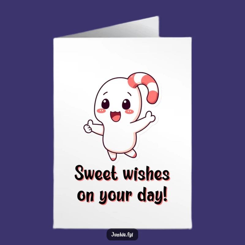 Free Printable Birthday Card: Candy Cane Boomerang, Funny Downloadable Gift!