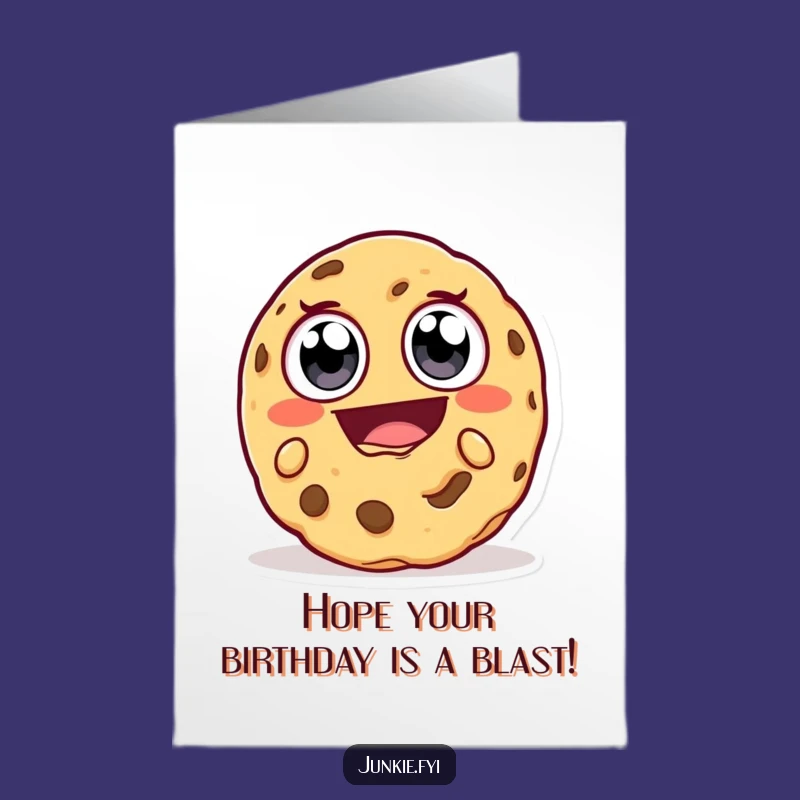 Free Printable Birthday Card: Cookie Bite Funny Downloadable Gift for a Delicious Celebration