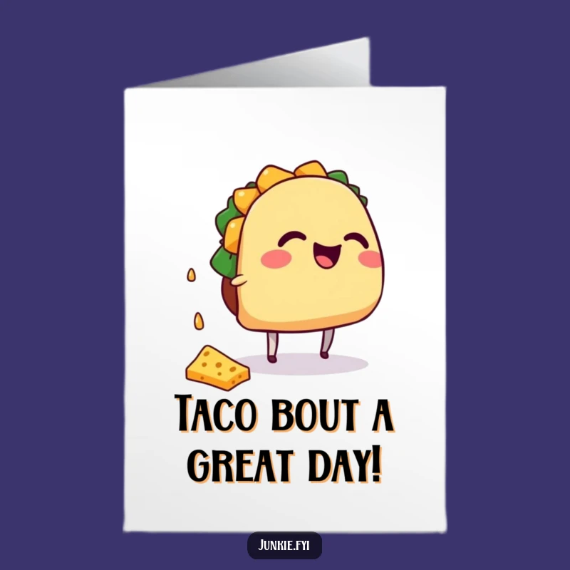 Free Printable Birthday Card: Funny Taco Cheese Catch Printable Greeting Card