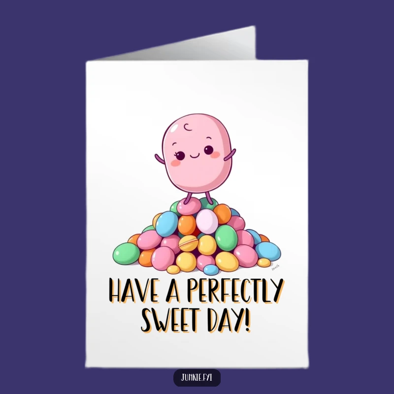Free Printable Birthday Card: Macaron Balances Sweet Candies for Joy!