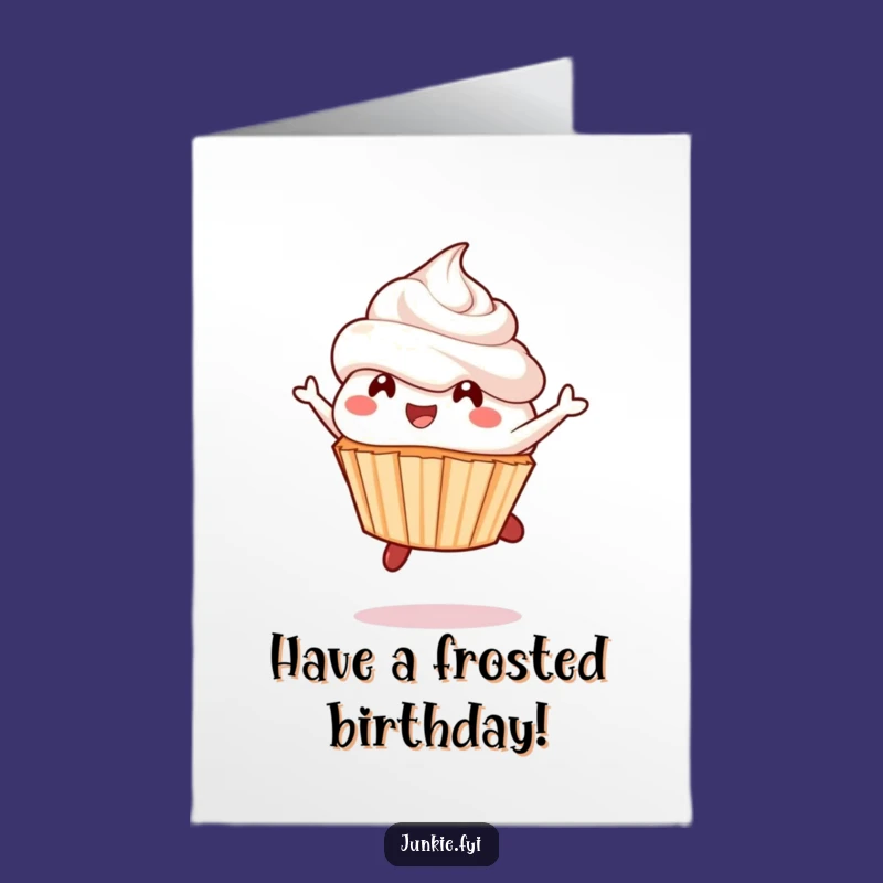 Free Printable Cupcake Birthday Card: Frosting Fun Leap Downloadable Surprise