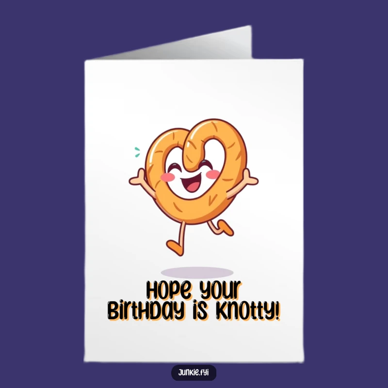Free Printable Pretzel Birthday Card: Salty Joyful Jumps Downloadable Fun