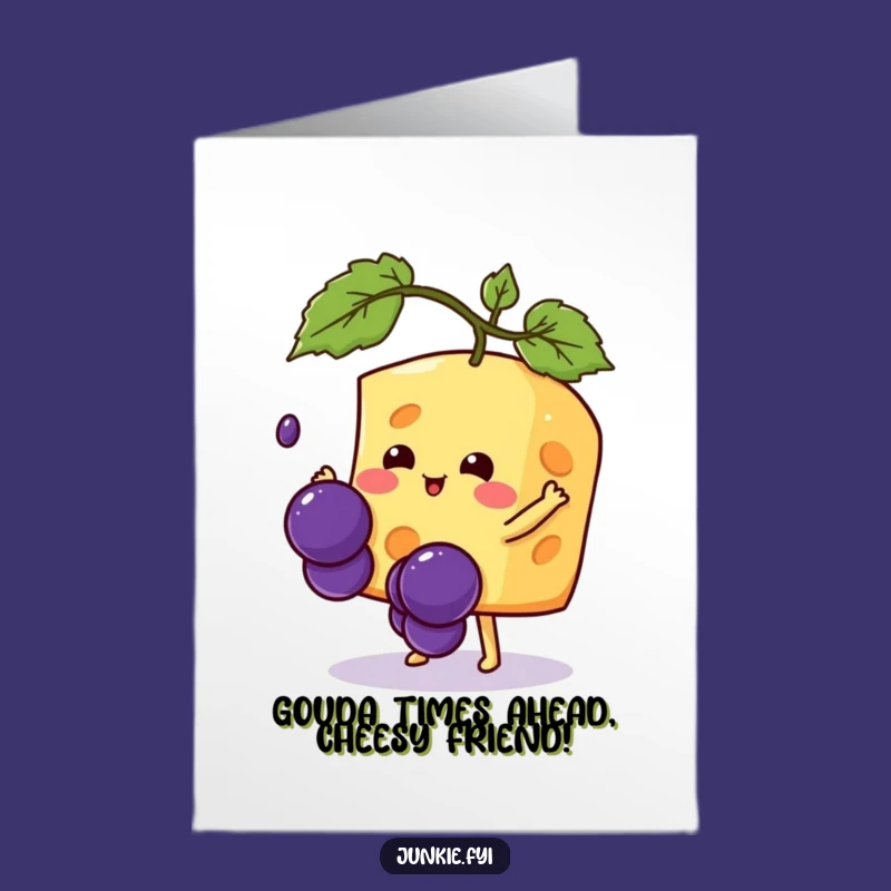 Funny Free Printable Kawaii Cheese Birthday Card - Downloadable & DIY Gift!