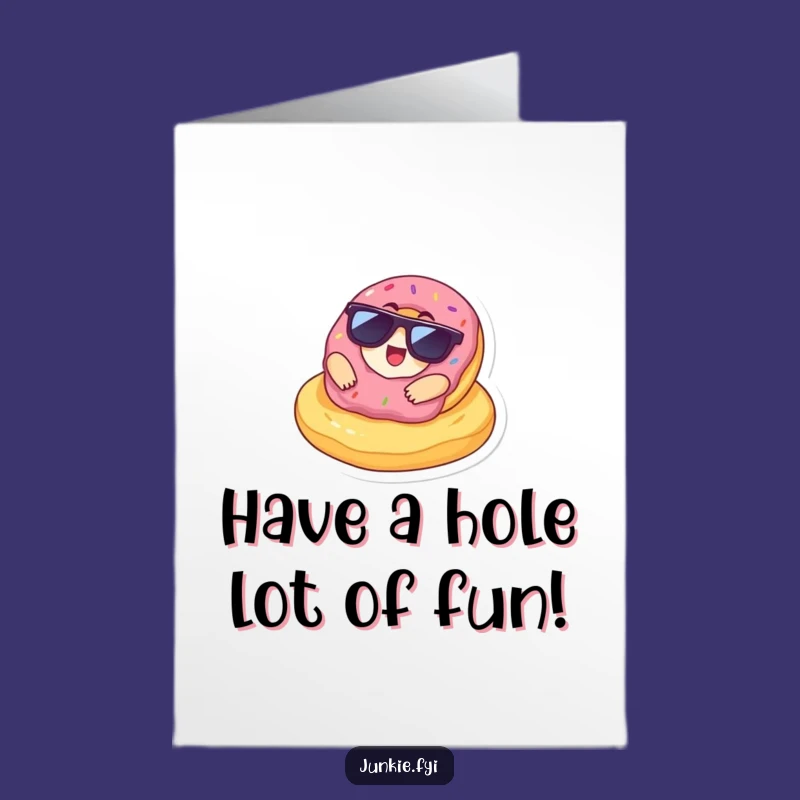 Free Printable Birthday Card: Donut Lounging Cool Birthday Vibes Downloadable Gift