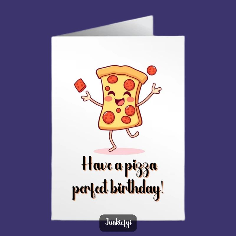 Free Printable Pizza Juggling Birthday Card: Funny Downloadable Gift for Food Lovers!