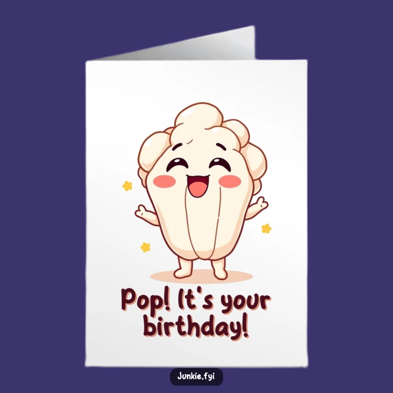 Free Printable Birthday Card: Bursting Popcorn, Funny Downloadable Gift!