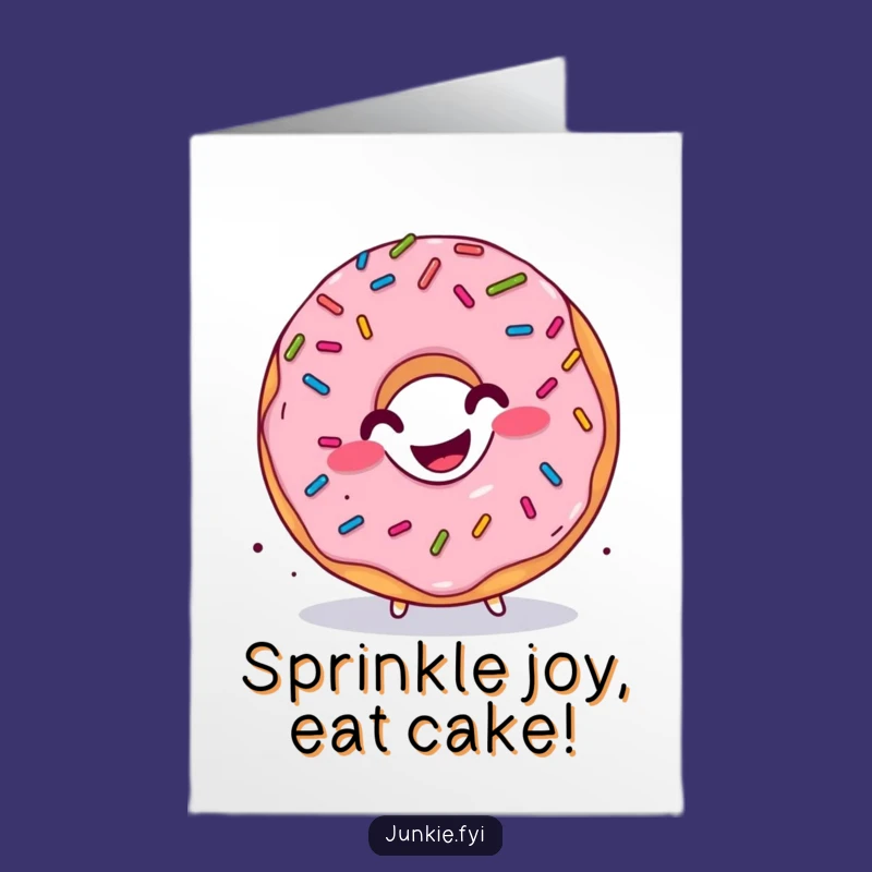 Free Printable Donut Birthday Card: Funny Wiggle Downloadable Gift for Joyful Celebrations