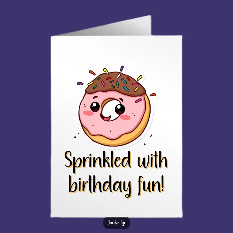 Free Printable Birthday Card: Spinning Donut, Funny Downloadable Gift for Fiesta!
