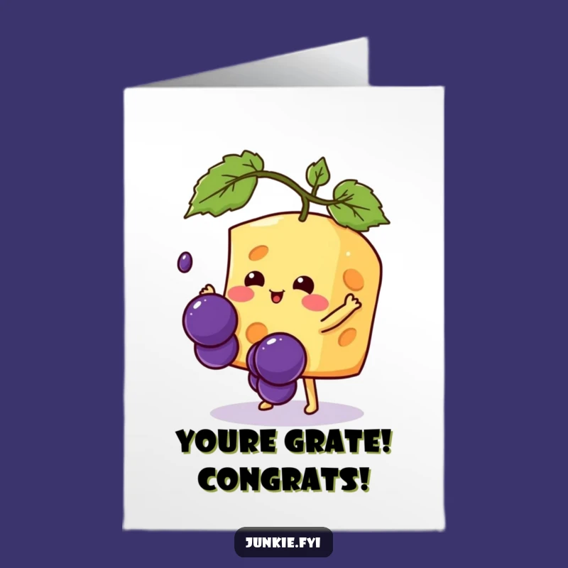 Congrats Free Printable Kawaii Cheese Card - Hilarious Downloadable for Any Win!